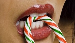 teeth with candy cane